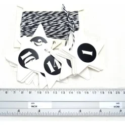 Adventskalenderzahlen|bunt-mixx-DESIGN 24/25 Adventskalenderzahlen Stern, Zahlen Flexfolie schwarz, Bäckergarn schwarz weiß,