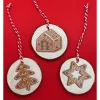 Sale 3 Anhänger aus Holzscheiben, Lebkuchen, Weihnachten, Winter Geschenkeanhänger