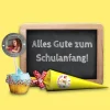 15 Aufkleber | Schulkind - Sternchen - mit Foto personalisierbar | Schulanfang, Aufkleber zur Einschulung mit Tafeloptik Kinder Einschulung