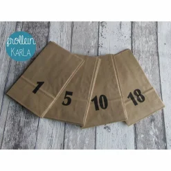 Online 24 bestempelte Papiertüten, Adventskalender aus der Adventskalender