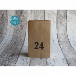 Online 24 bestempelte Papiertüten, Adventskalender aus der Adventskalender