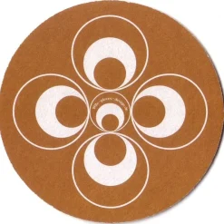 Tischdekoration|Retroliebe 10 Bierdeckel Beach Balls, 60er Jahre Kreise, beidseitig mit graphischem Muster bedruckt