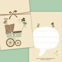 10 Boxen+10 Geschenkanhänger Baby  /// ABVERKAUF Geschenkverpackungen