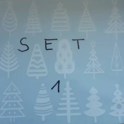 Sticker & Aufkleber|frickelfrieda 15 Bäume Weihnachten im skandivaschen Stil , minimalistische Fensteraufkleber
