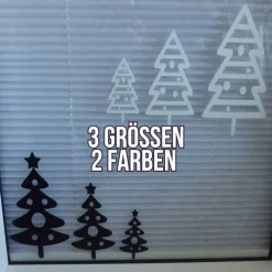 Sticker & Aufkleber|frickelfrieda 15 Bäume Weihnachten im skandivaschen Stil , minimalistische Fensteraufkleber