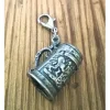 Best 1 Charivarianhänger/ Trachtenanhänger Bierkrug/Maßkrug, antik-silberfarben Trachtenschmuck