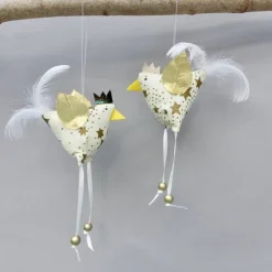 Hot 2 Christbaumschmuck-Hühner *crazy Christmas-Chicken*  Weihnachtsdeko, Stoffhühner für Weihnachten Weihnachtsdeko