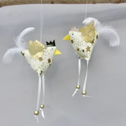 Hot 2 Christbaumschmuck-Hühner *crazy Christmas-Chicken*  Weihnachtsdeko, Stoffhühner für Weihnachten Weihnachtsdeko