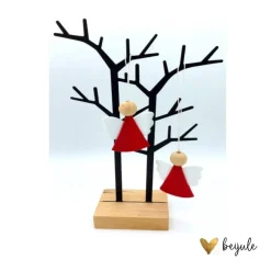 Weihnachtsdeko|beijule 3 Engel (klein) aus Filz und Holz