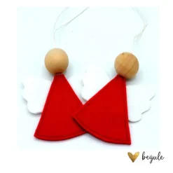Weihnachtsdeko|beijule 3 Engel (klein) aus Filz und Holz