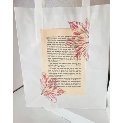 Best 3 er Set Geschenktüten mit alter Buchseite " primavera " Geschenkverpackungen