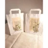 Sale 2 er Set Geschenktüten mit alter Buchseite & Blümchen Geschenkverpackungen