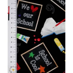 Outlet 19,00 EUR/m Meterware Wilmingtonprints School is cool US-Designerstoff für Kissen Taschen Turnbeutel Rucksack Schule Kinder Einschulung