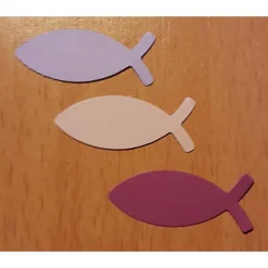 Clearance 120 Fische a 3,5 cm für Tischdeko Streuartikel aus Papier Kommunion, Taufe, Konfirmation, Firmung Tischdekoration
