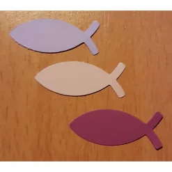 Clearance 150 Fische a 2,5 cm für Tischdeko Streuartikel Kommunion, Taufe, Konfirmation, Firmung Tischdekoration