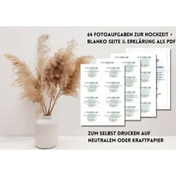 Hochzeitsgästebuch|wasgluecklichmacht 64 Fotoaufgaben zur Hochzeit als PDF Download | Olivenzweig | Spiel für Hochzeitsgäste | Fotobox Aufgaben | Spielidee