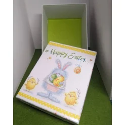 Geschenkverpackungen|Kreatives von Mini Molli " Frohe Ostern ", Geschenkkarton mit Serviettenmotiv