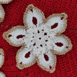 6 gehäkelte Sterne/Schneeflocken Weihnachtsdeko