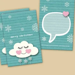 Best 10 Geschenkanhänger „Wolke“ merry christmas  /// ABVERKAUF Geschenkeanhänger