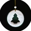 3 große Anhänger Weihnachten | weiß rot gold grün | 9,5 cm | Herz Stern Tanne Weihnachtsdeko