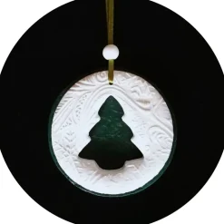 3 große Anhänger Weihnachten | weiß rot gold grün | 9,5 cm | Herz Stern Tanne Weihnachtsdeko