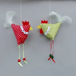 2 Hühner, 1 Hahn und 1 Henne,  mit Namen, individualisierbar, Osterdeko, Stoffhühner Osterdeko