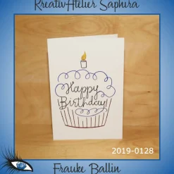 ►2019-0128◄ Karte B6 - GEBURTSTAG "Happy Birthday" Glückwunschkarten