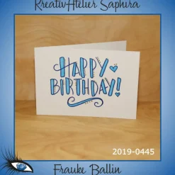 Best ►2019-0445◄ Karte B6 - GEBURTSTAG "Happy Birthday" Glückwunschkarten