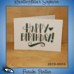 ►2019-0604◄ Karte B6 - GEBURTSTAG "Happy Birthday" Glückwunschkarten
