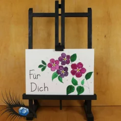 Glückwunschkarten|KreativAtelier Saphira ►2021-0208◄ Karte B6 - GLÜCKWUNSCH "Für Dich + Blumen"