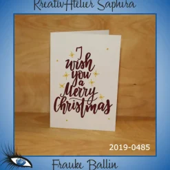 Clearance ►2019-0485◄ Karte B6 - WEIHNACHTEN "Merry Christmas" Weihnachtskarten
