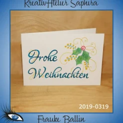 Discount ►2019-0319◄ Karte B6 - WEIHNACHTEN "Weihnachtszweig" Weihnachtskarten