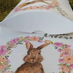 Online 3 Kissenschachteln  Ostergeschenk verpacken Hase Blumenkranz Geschenkverpackungen