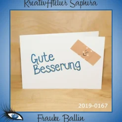 [2019-0167] Klappkarte "Gute Besserung / Genesungswünsche" - handgeschrieben Geschenke