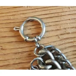Trachtenschmuck|Trachtenladerl 1 Lederhosen - Charivari, zweireihig, 9 Anhänger, ca. 33 cm, Trachtenschmuck, Herrenschmuck, Trachtenaccessoires