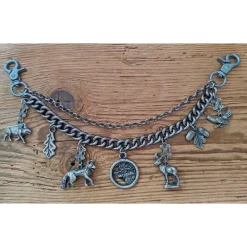 Online 1 Lederhosen-Charivari mit 7 Anhängern, ca. 31 cm Trachtenschmuck