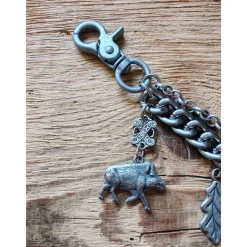 Online 1 Lederhosen-Charivari mit 7 Anhängern, ca. 31 cm Trachtenschmuck
