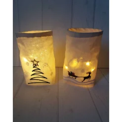 Best 2 Lichtbeutel für LED-Teelichte oder -Dekodraht für die Weihnachtszeit, Lichtbeutel, Weihnachtsdeko, Weihnachten, Advent Kerzen & Beleuchtung