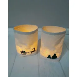 Best 2 Lichtbeutel für LED-Teelichte oder -Dekodraht für die Weihnachtszeit, Lichtbeutel, Weihnachtsdeko, Weihnachten, Advent Kerzen & Beleuchtung