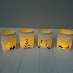 Best 2 Lichtbeutel für LED-Teelichte oder -Dekodraht für die Weihnachtszeit, Lichtbeutel, Weihnachtsdeko, Weihnachten, Advent Kerzen & Beleuchtung