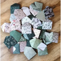 Discount 30 Mini Umschläge Floral mit Briefpapier – Kleine Briefumschläge für Geldgeschenk, Gastgeschenk & Mitbringsel Dekoration
