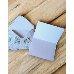 Discount 30 Mini Umschläge Floral mit Briefpapier – Kleine Briefumschläge für Geldgeschenk, Gastgeschenk & Mitbringsel Dekoration