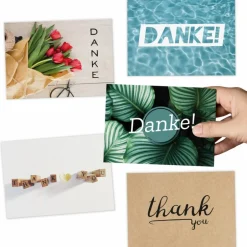 Dankeskarten|KIPITAN 20 moderne Dankeskarten (DIN A6)