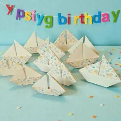 New 10 Origami Segelboote Tischdeko hellgelb – Handgefaltete Boote für Konfirmation, Taufe & Hochzeit Tischdekoration