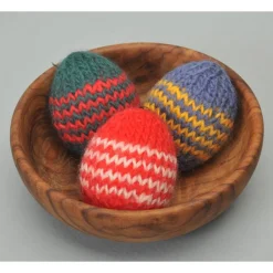 Best 3 Ostereier gestrickt gefilzt Osterdeko Ostereier
