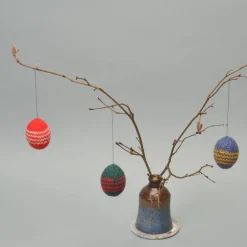 Best 3 Ostereier gestrickt gefilzt Osterdeko Ostereier
