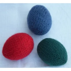 3 Ostereier gestrickt gefilzt Osterdeko Ostereier