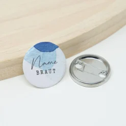 Junggesellinnenabschied|Kreativschmalz 10 personalisierte Hochzeit JGA Button, Stil 02 | runde 32mm Namen Button | Junggesellenabschied Namensbutton