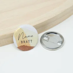 Outlet 10 personalisierte Hochzeit JGA Button, Stil 03 | runde 32mm Namen Button | Junggesellenabschied Namensbutton Junggesellinnenabschied