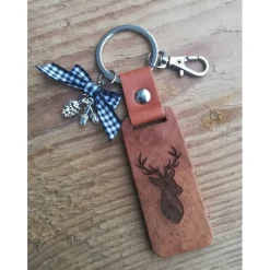 Discount 1 Schlüsselanhänger / Taschenanhänger / Trachtenanhänger "Hirsch" mit Schleife Accessoires